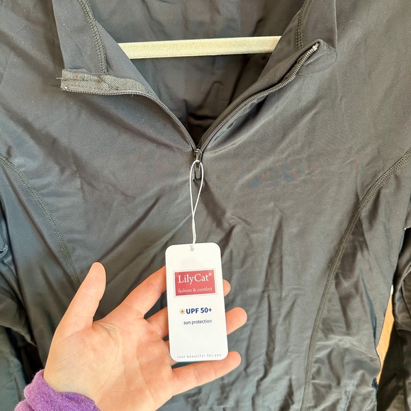 Women’s Lilycat Half Zip Long Sleeve Sun Shirt/Rashguard with 50SPF - Picture 2 of 6